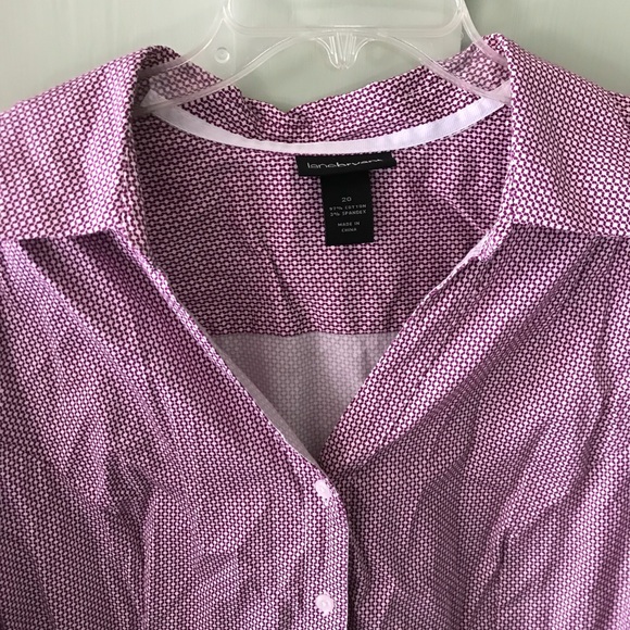 Lane Bryant Purple Button-down Top - Picture 2 of 6